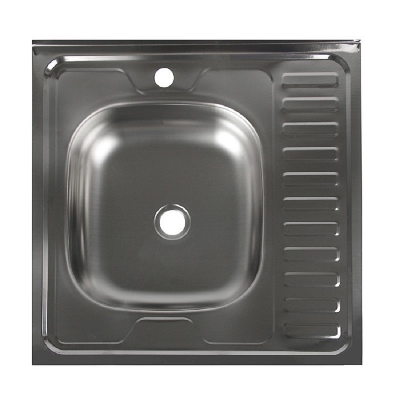 Изображение товара Мойка для кухни накладная Владикс V-403L 60x60 см глубина чаши 13 см нержавеющая сталь цвет серебристый