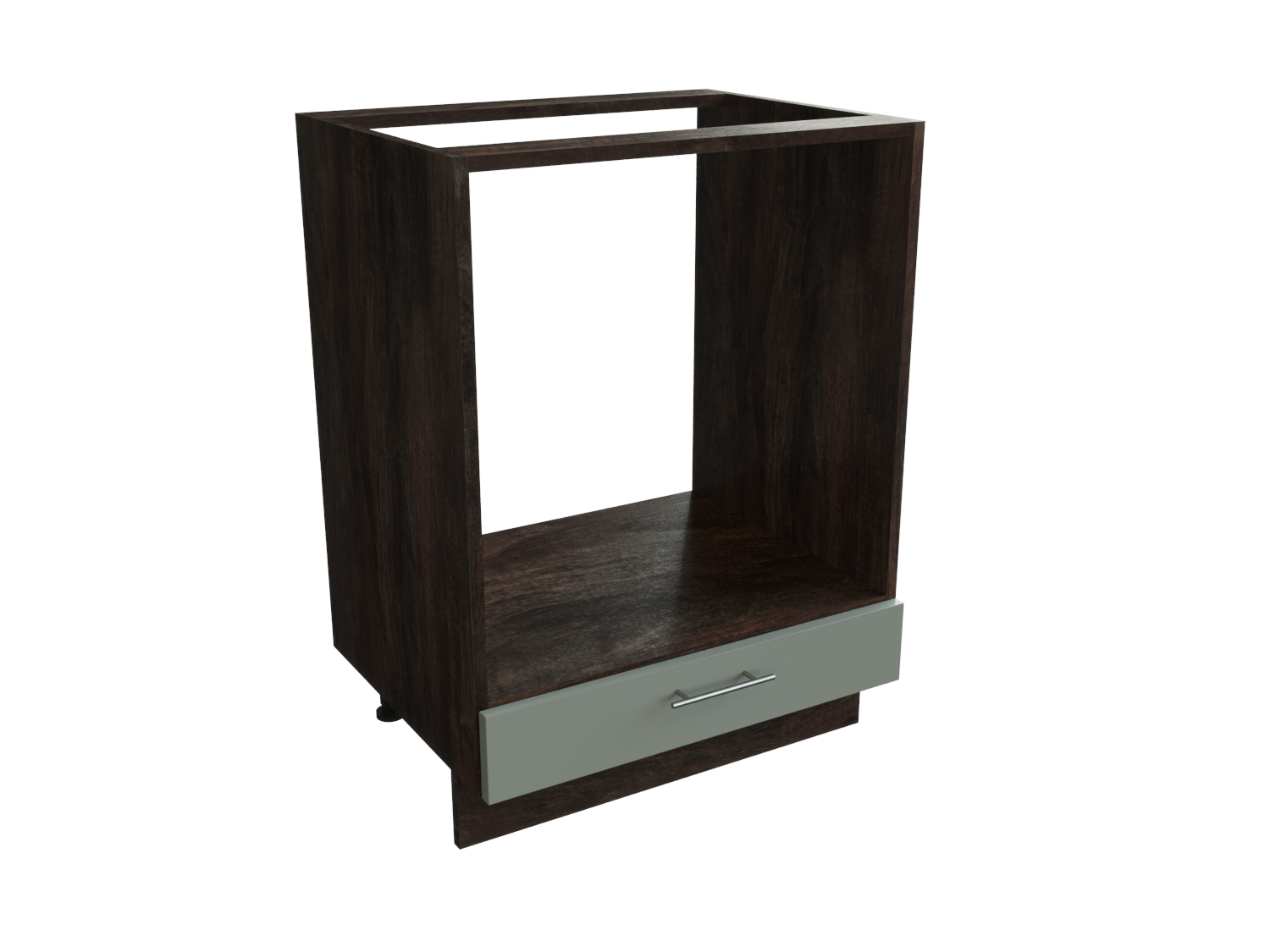 Изображение товара Напольный шкаф для духовки Сурская Мебель Валерия 60x81.6x47.8 см серо-зеленый дуб кальяри лагуна