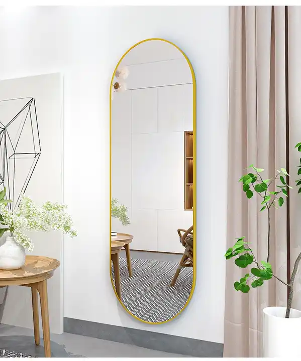 Зеркало декоративное настенное A+T Home Decor овальное 50x170 см цвет золотистый - 4