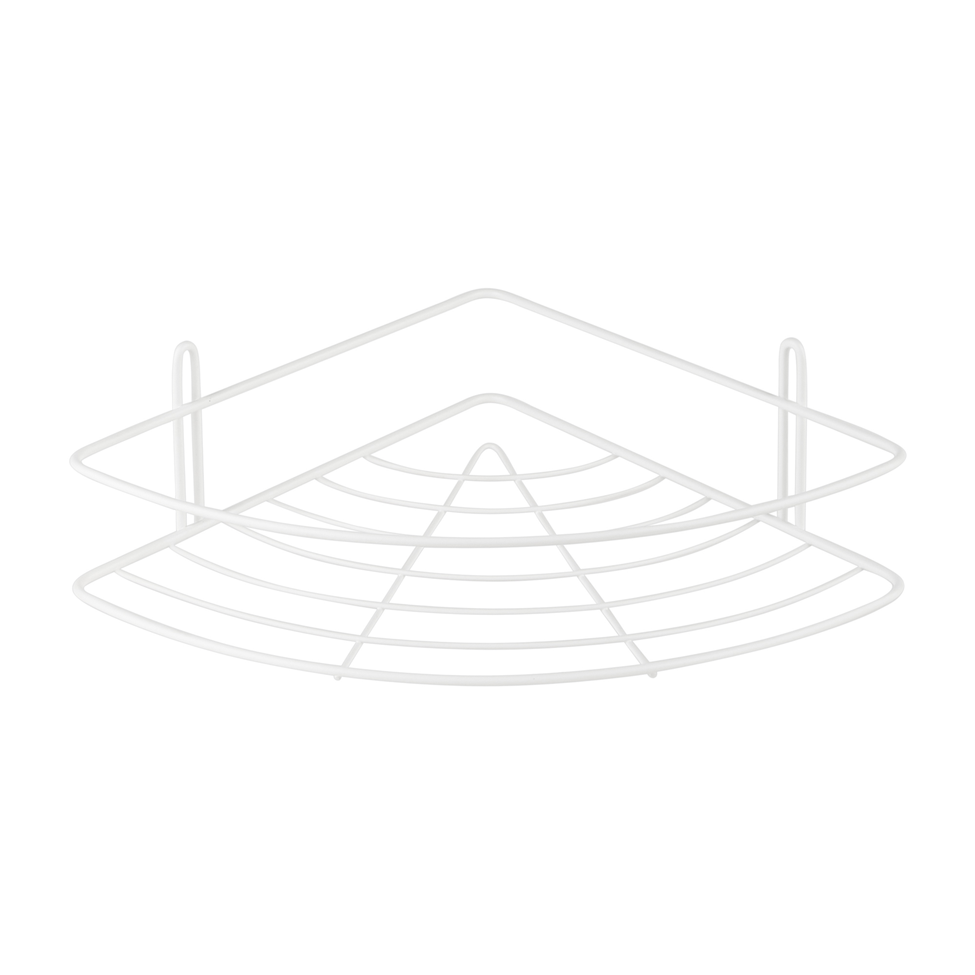 Изображение товара Полка для душа ЧМЗ Практик угловая белая матовая 1 ярус сталь