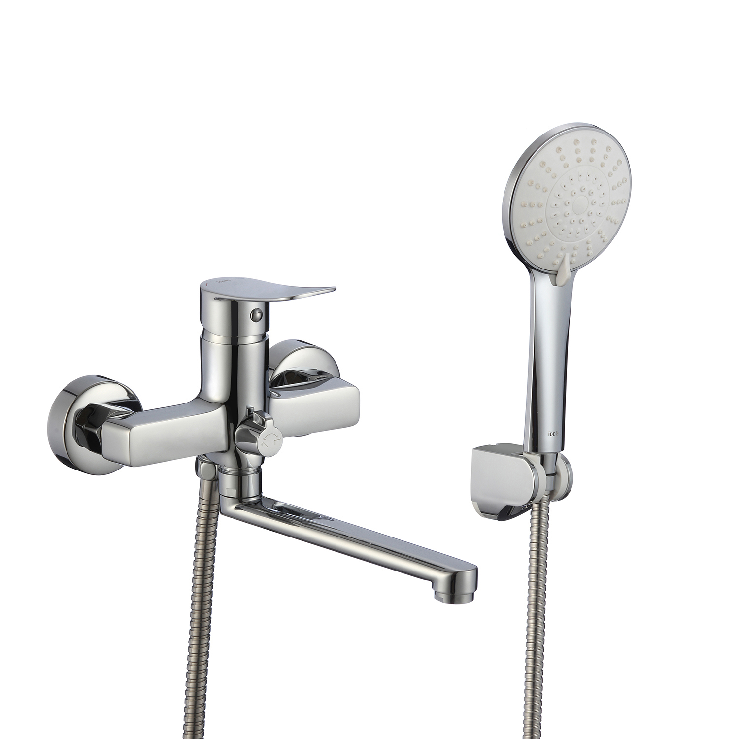 Изображение товара Смеситель для ванны Iddis Foss FOSSB02i02 хром однорычажный с лейкой и шлангом