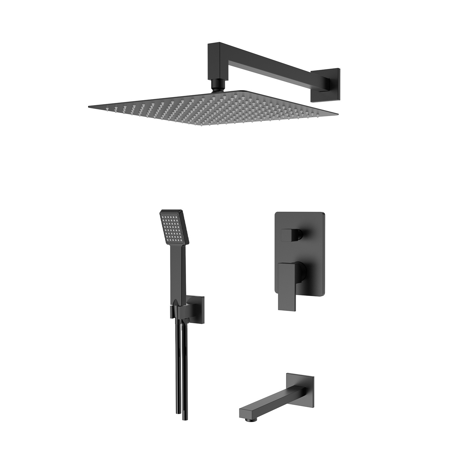 Изображение товара Душевая система Iddis Folk FOLBL03i68 черный матовый