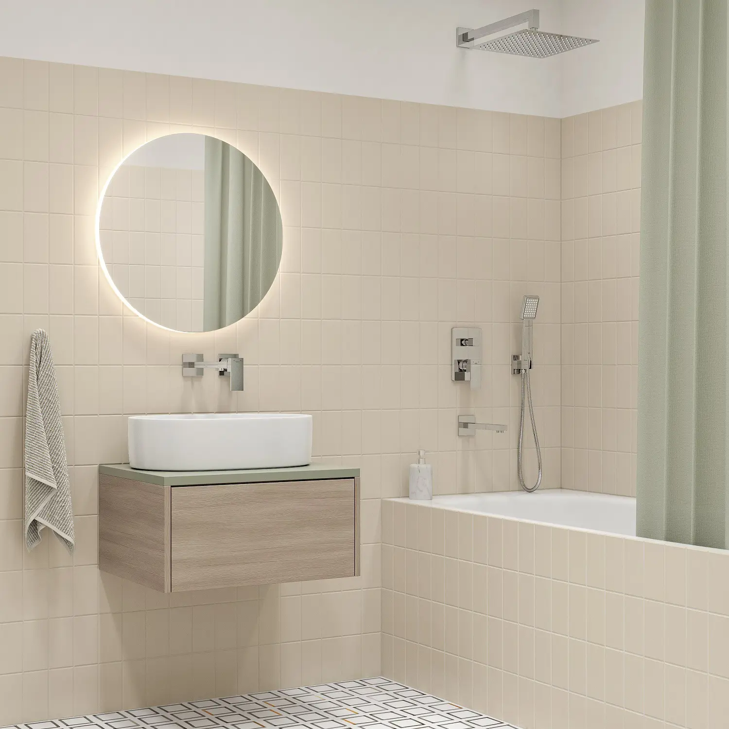 Смеситель для душа Iddis Folk FOLSB00i67, скрытый монтаж, однорычажный, цвет хром - 3