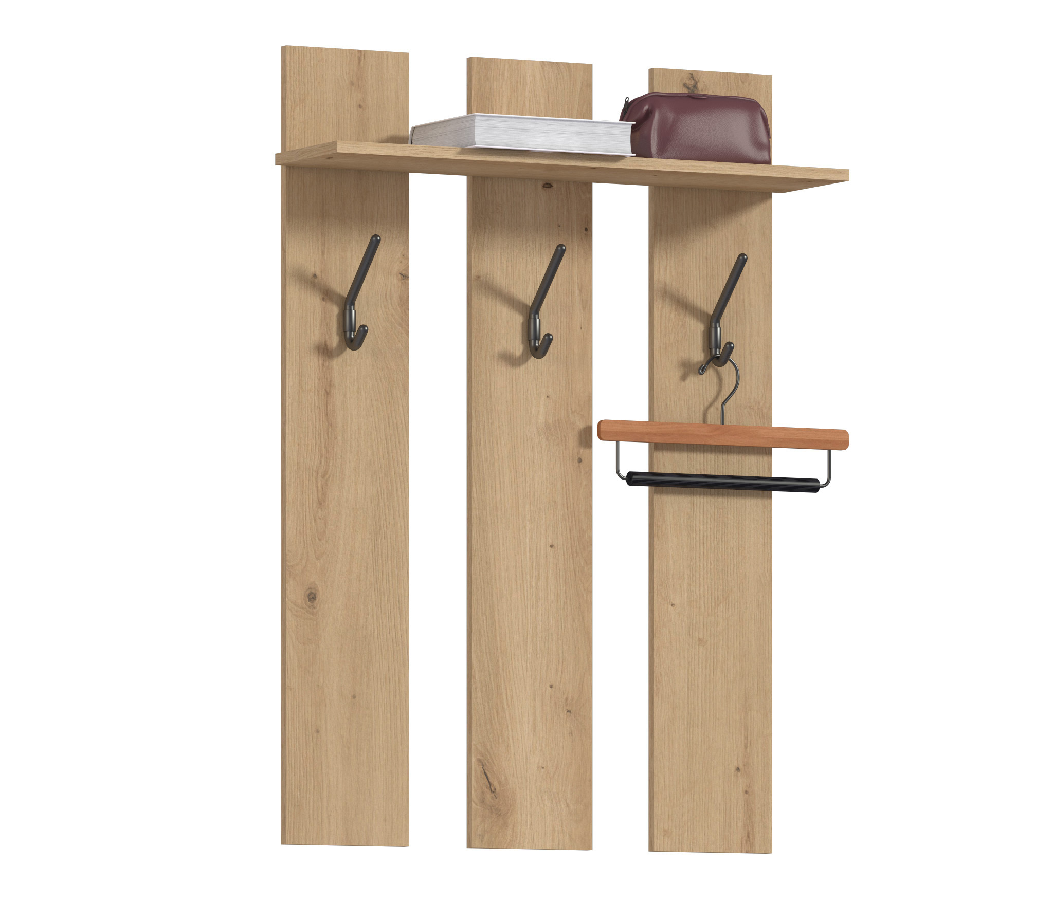 Изображение товара Прикручивающаяся вешалка для одежды Столплит 80x110x20 см цвет коричневый