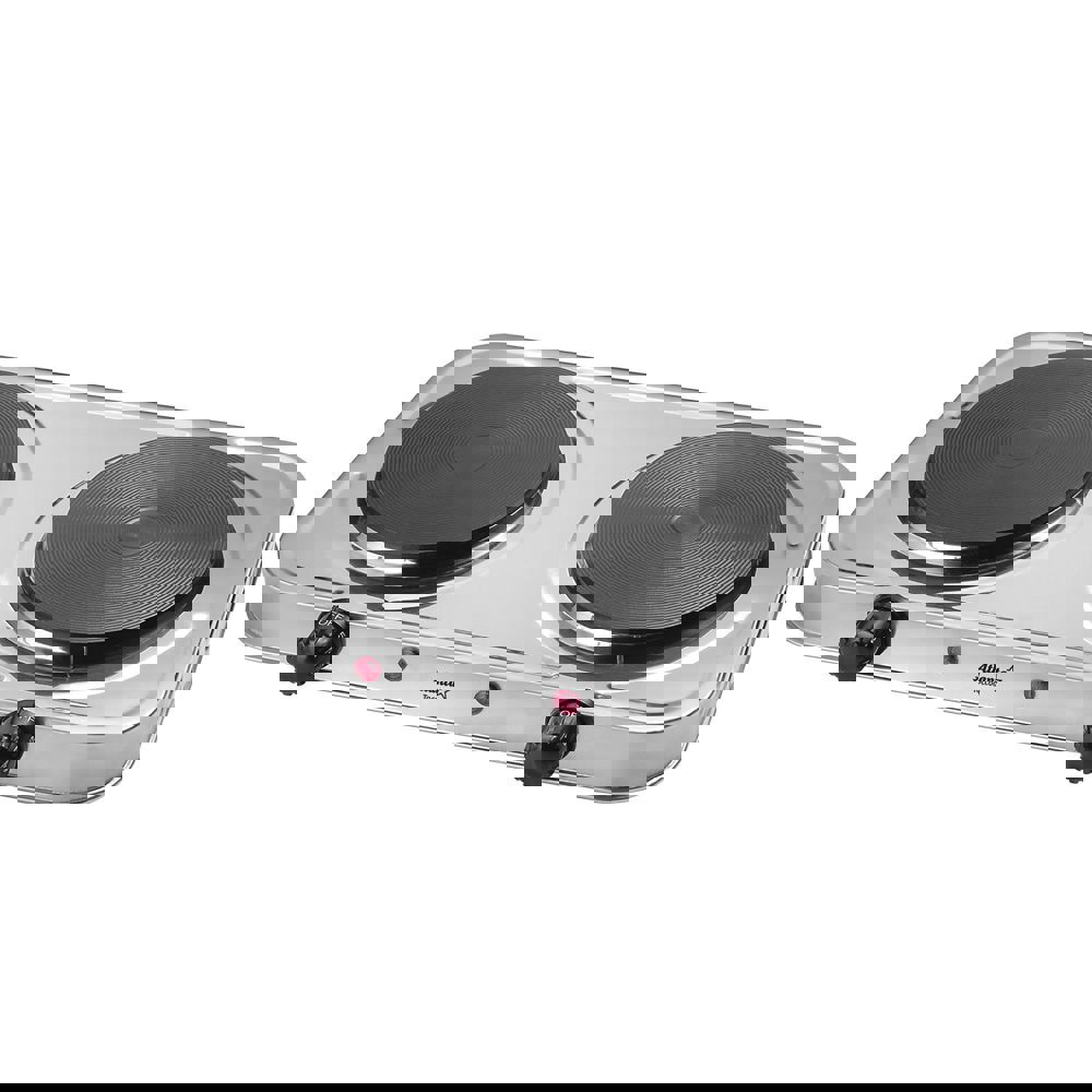 Изображение товара Электрическая настольная плита Atlanta ATH-1738 27 см 2 конфорки серебристая