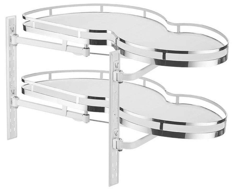 Изображение товара Выдвижная корзина с рамой Gtv 26428 38x44x81 см сталь цвет белый