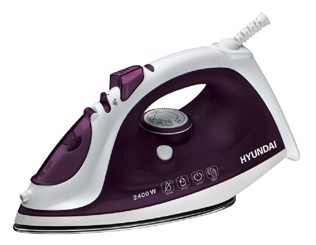 Изображение товара Утюг Hyundai 1181882 белый мощный паровой с керамической подошвой