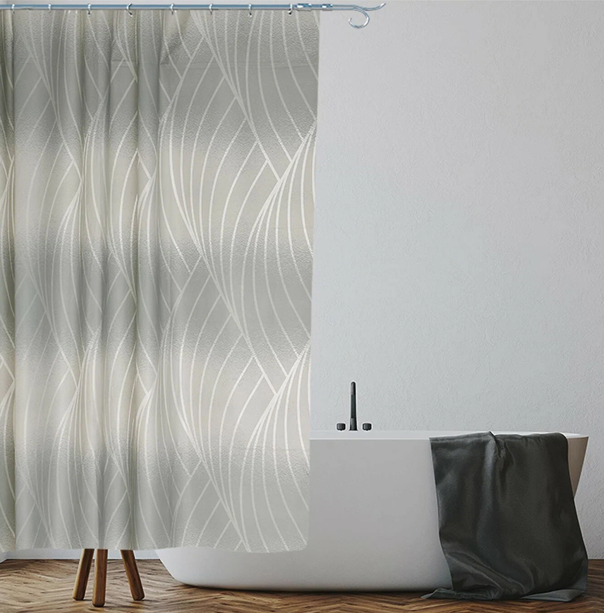 Изображение товара Штора для душа GINI Hx-1440 180x180см Серый/Серебристый