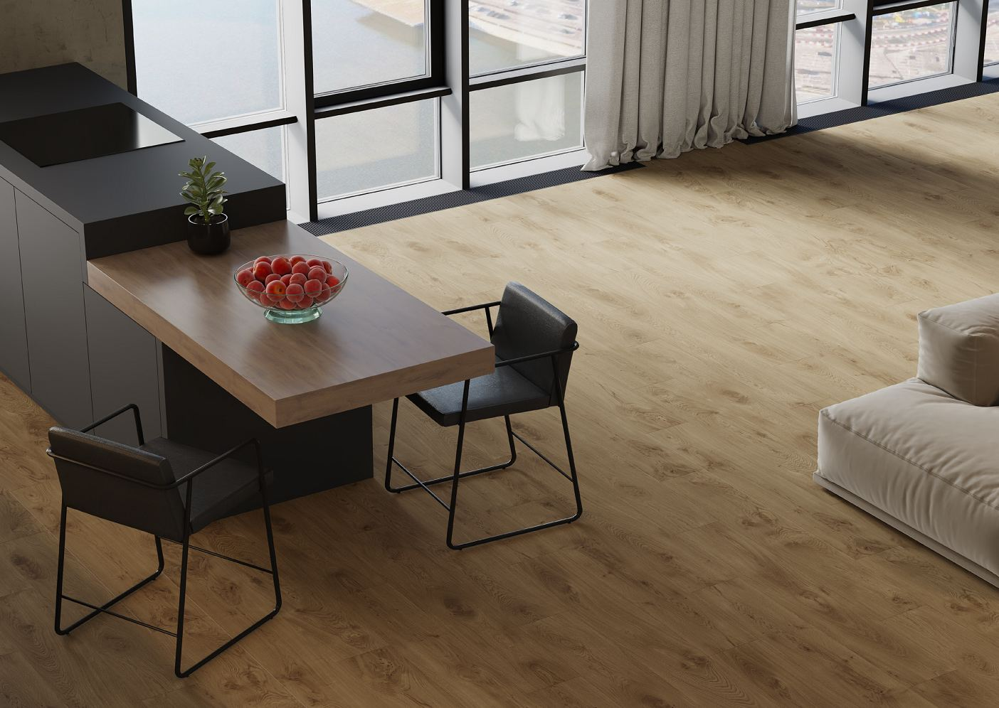 Изображение товара Керамогранит под дерево Kerranova Dubrava 200x1200 мм бежевый морозостойкий для пола и стен