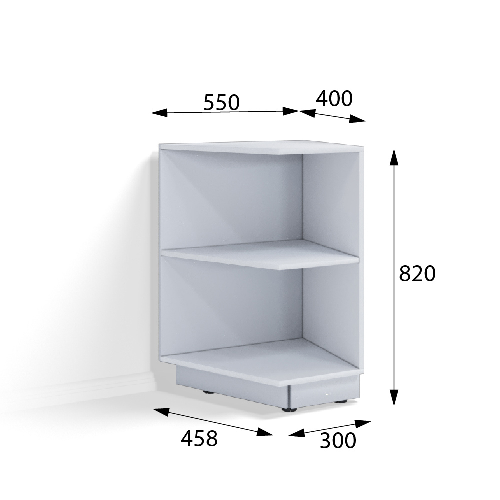 НапольныйшкафторцевойVelardyMattFloor40x82x55смЛДСПцветбелый/белый