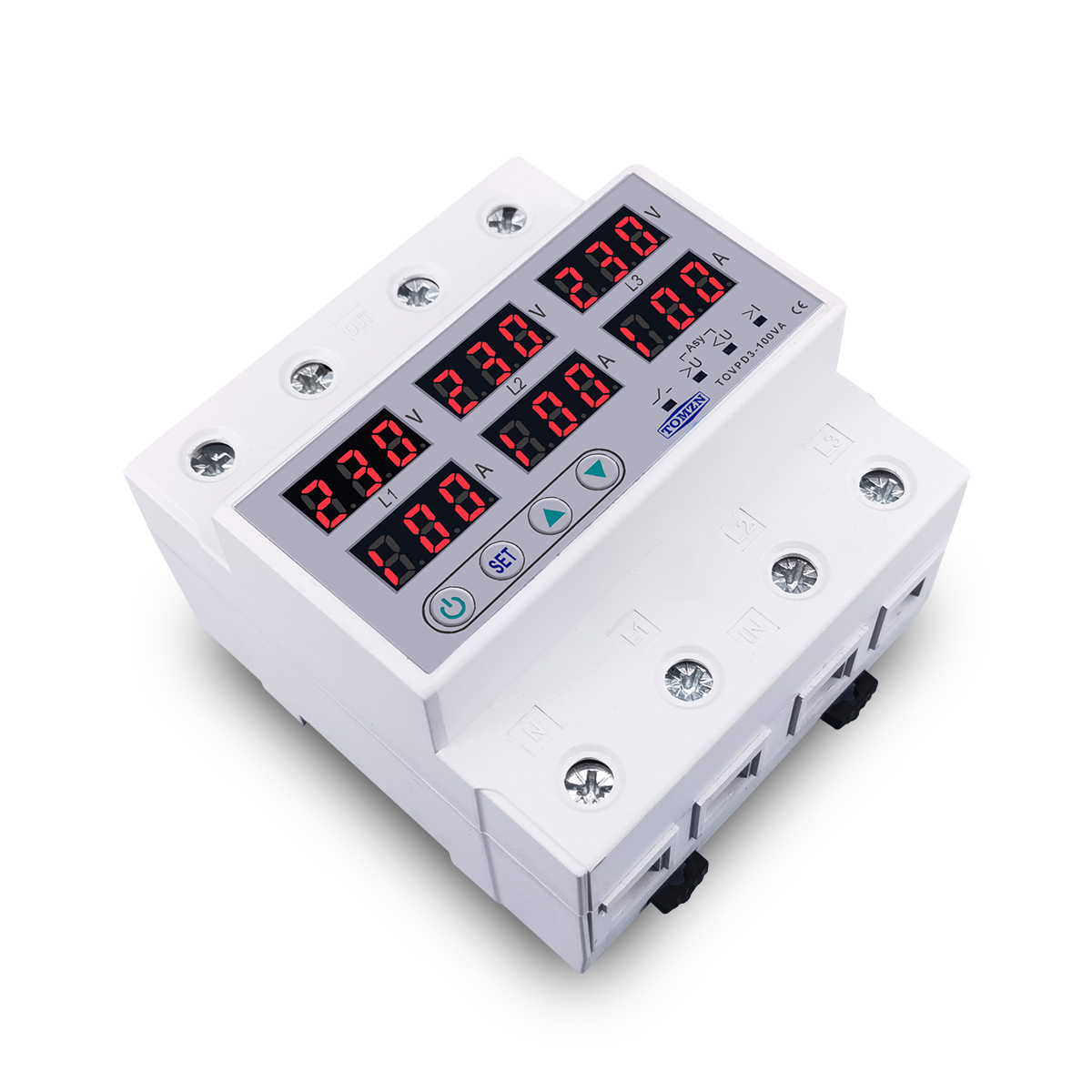 Реле контроля напряжения tomzn tovpd3 63va Реле контроля напряжения Tomzn TOVPD3-100VA 4P 100 А ✳ купить по цене 3780 ₽/шт. - Товар на картинке можно купить.