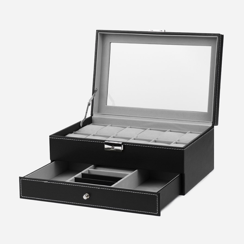 Изображение товара Декоративная шкатулка Clox W79-B 18x13 см цвет черный