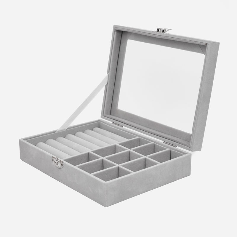 Изображение товара Шкатулка CLOX JH9301-GY для украшений, 11.5×4.5 см