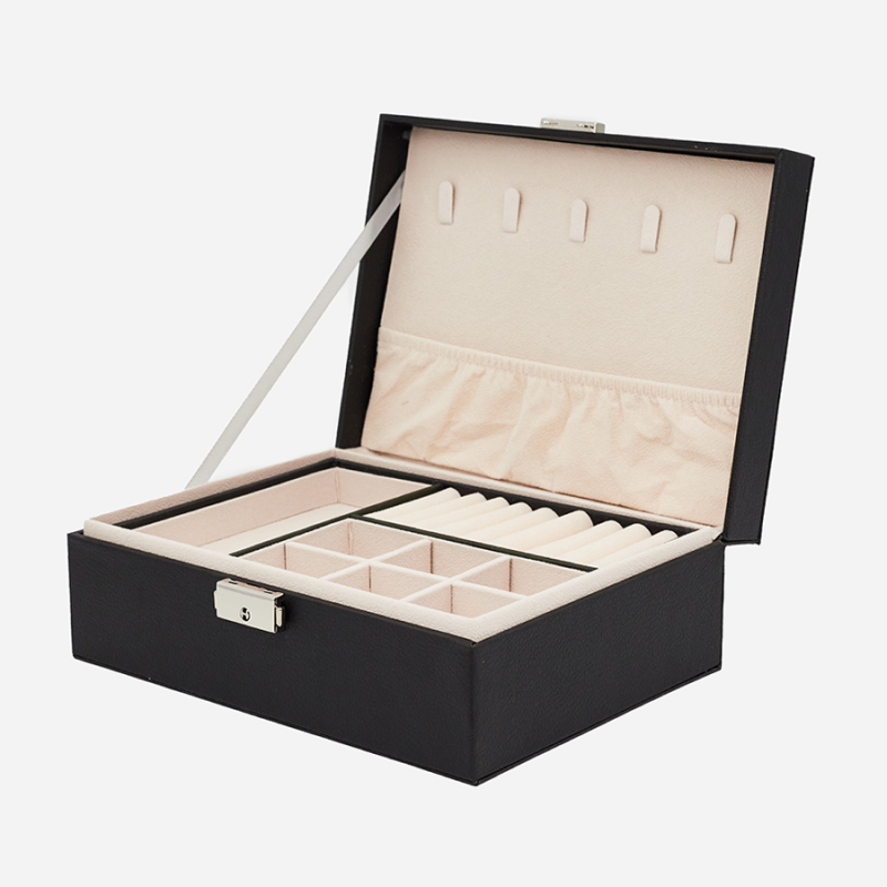 Изображение товара Шкатулка CLOX JH9304-BK Черная с отделкой МДФ