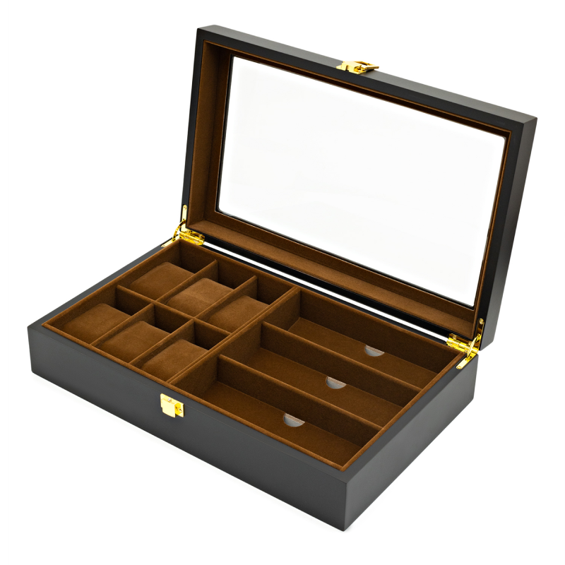 Изображение товара CLOX YC-33BL шкатулка для часов 22х8 см черная