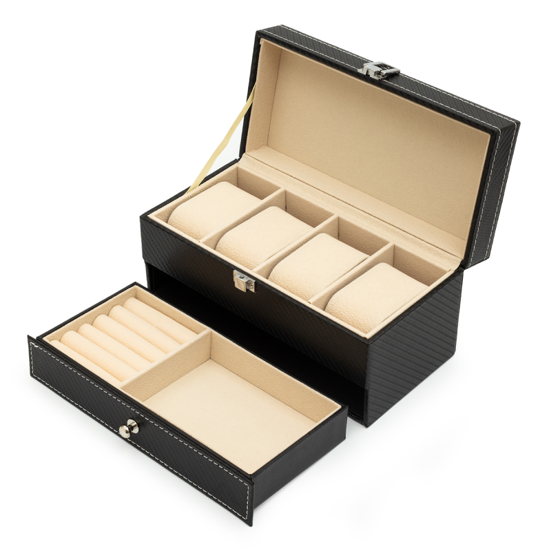 Изображение товара Декоративная шкатулка Clox YC-04TM 11x11 см цвет черный