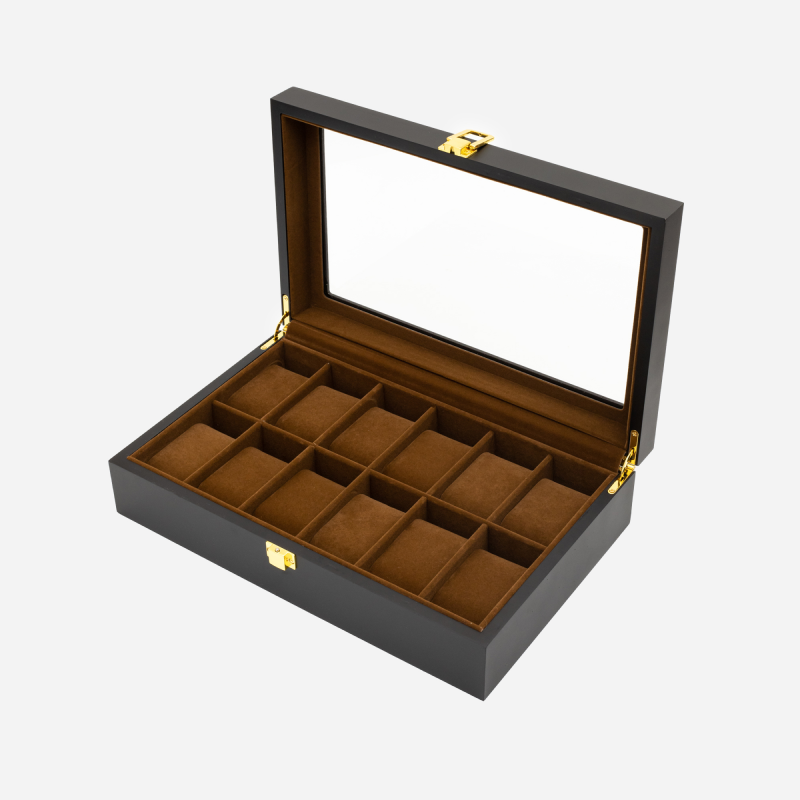 Изображение товара Декоративная шкатулка Clox W-12BC 21x8 см цвет черный