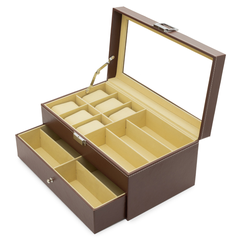 Изображение товара Декоративная шкатулка Clox YC-27BR 19x15 см цвет коричневый