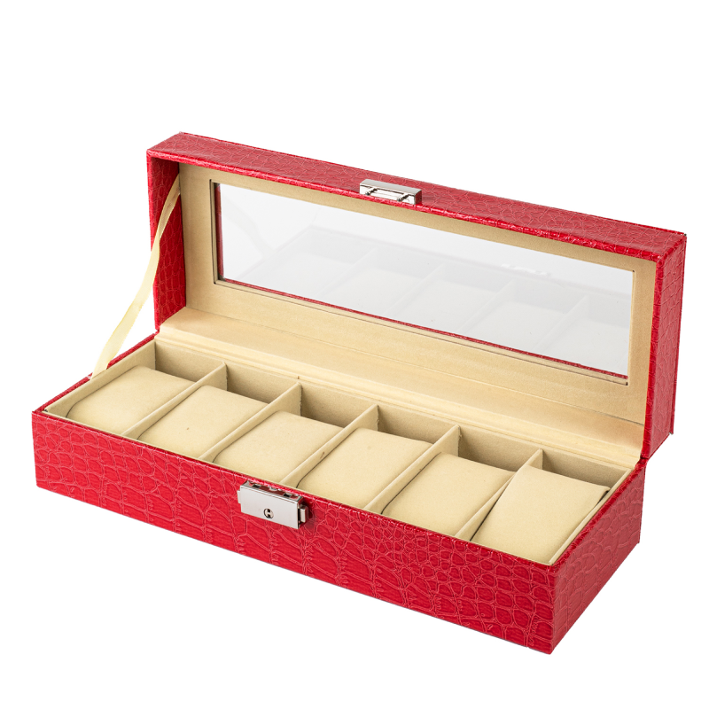 Изображение товара Декоративная шкатулка Clox YC-06RED 11x8 см цвет красный