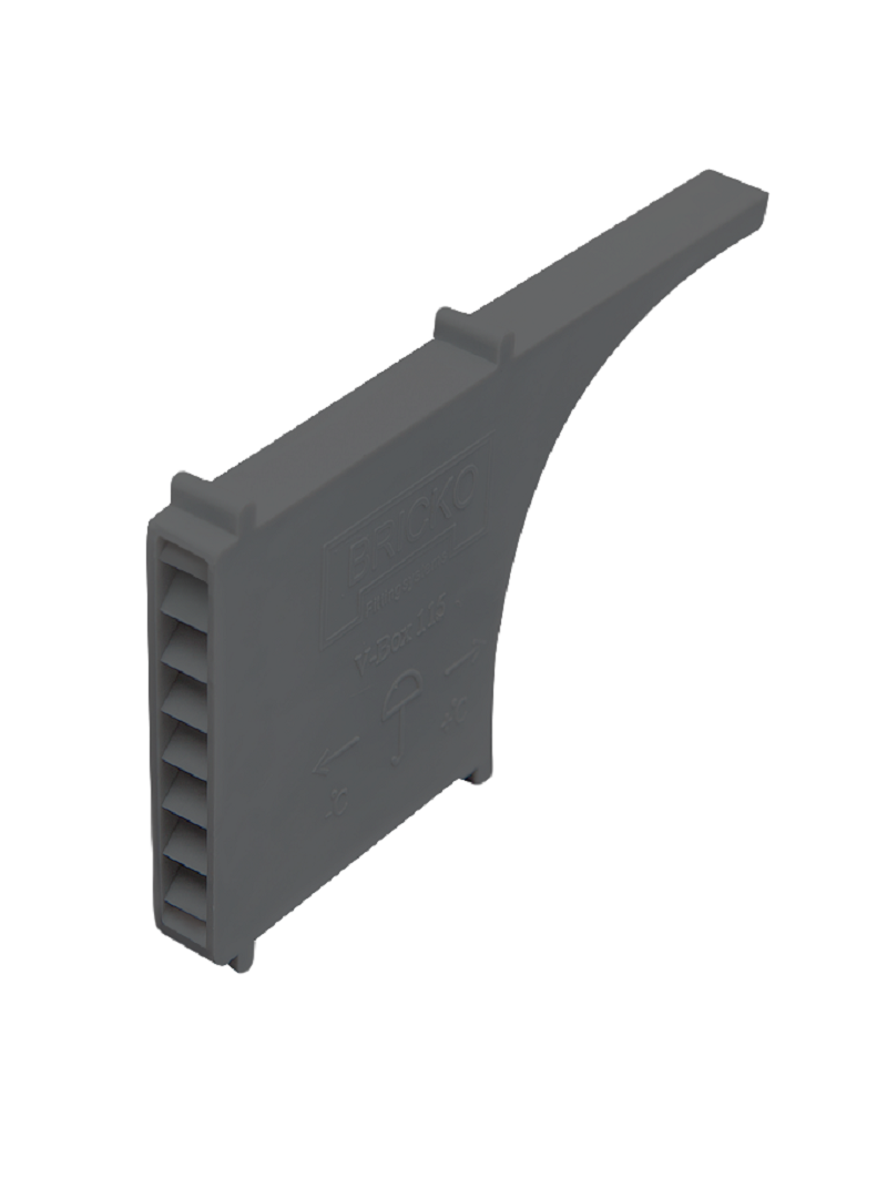 Изображение товара Bricko V-Box Вентиляционная коробочка для кирпича 115x10x60 мм темно серый