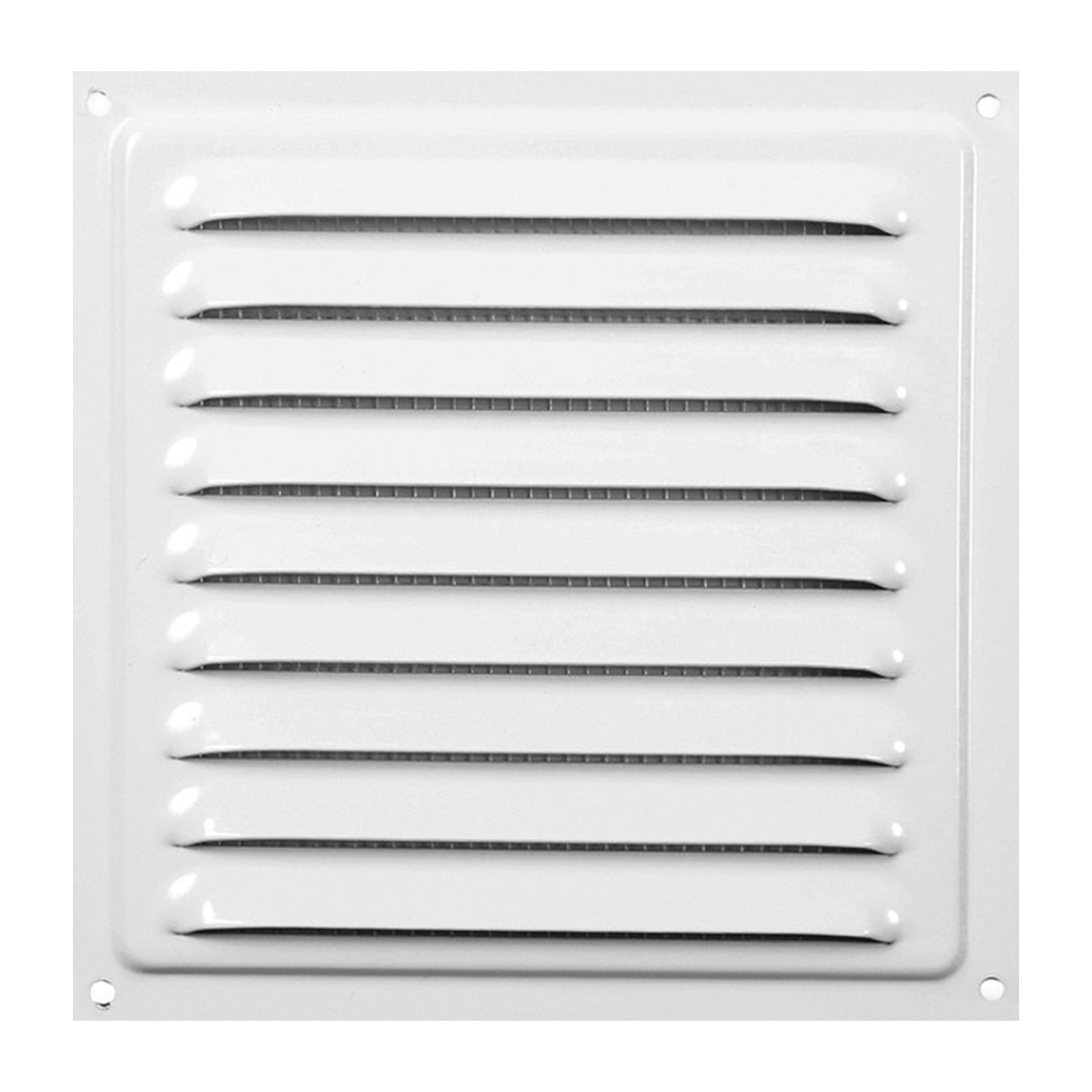 Изображение товара Решетка вентиляционная с сеткой Leptonika 300x300 мм сталь белая для вентиляции и кондиционирования