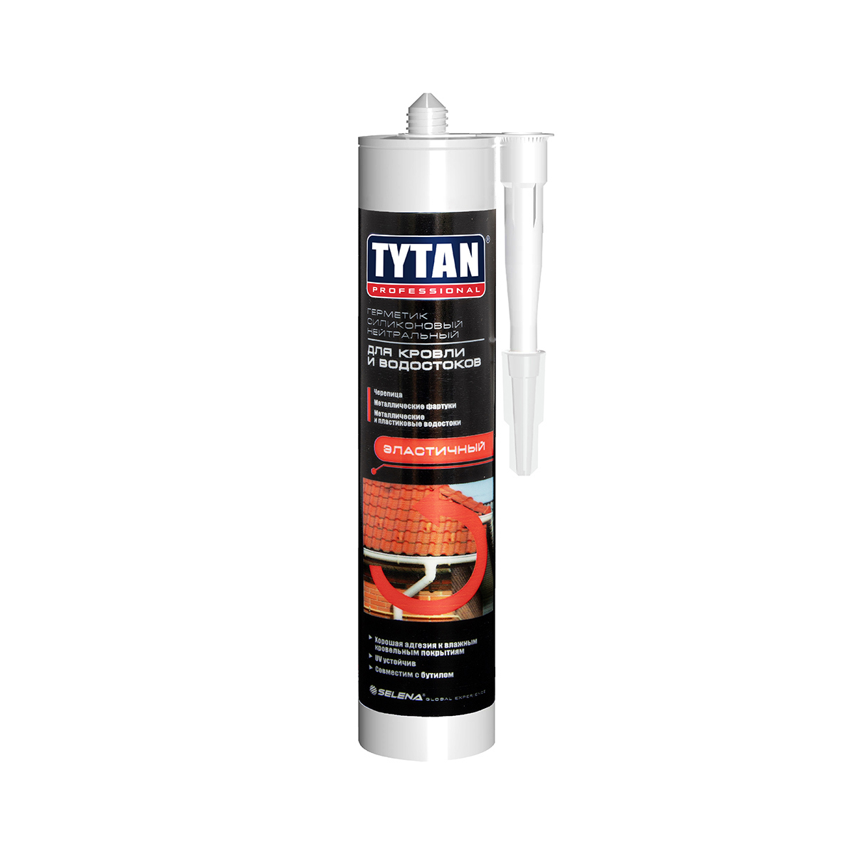 Изображение товара Герметик полимер Tytan professional черный — универсальный термостойкий герметик для кровли и швов