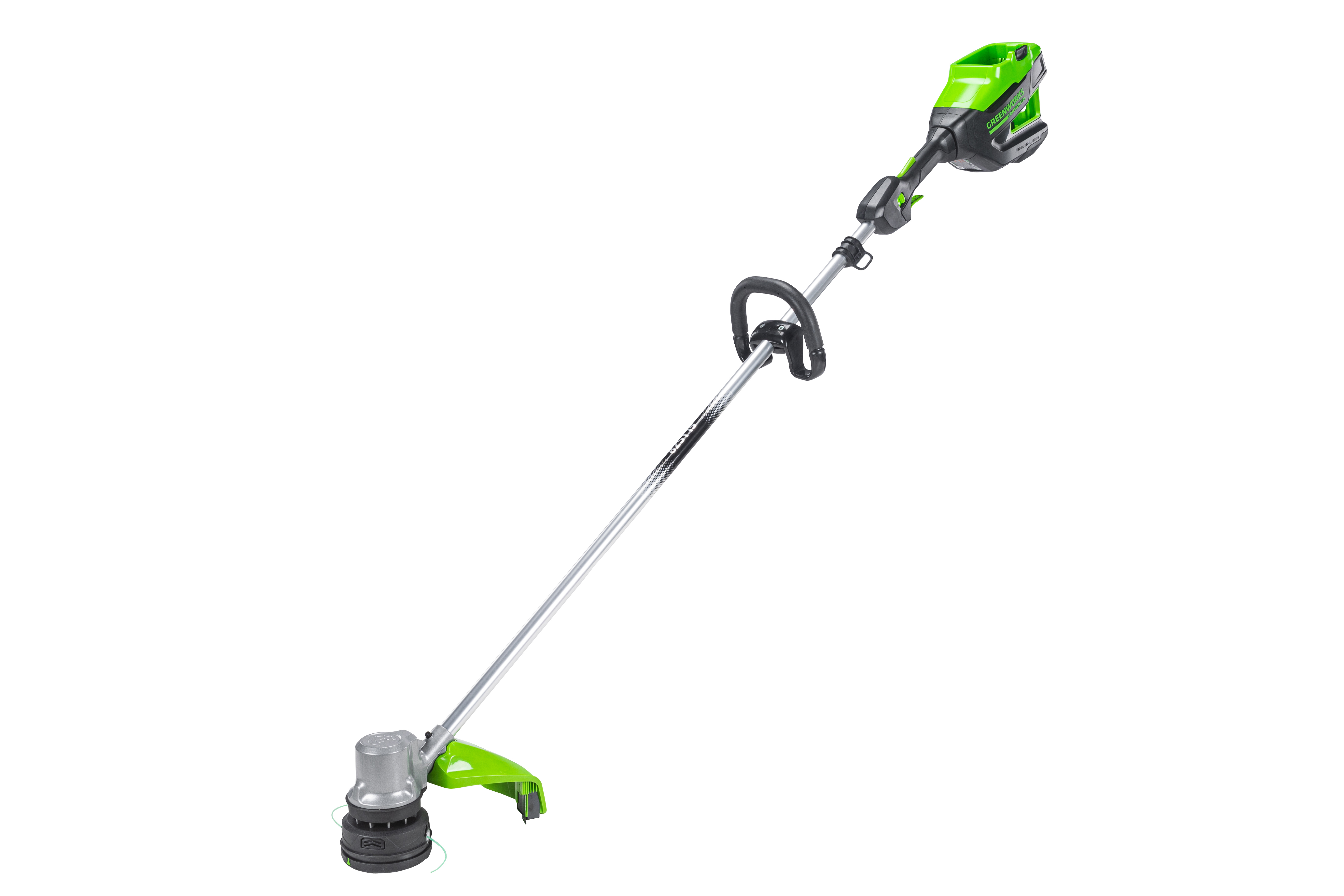 Изображение товара Аккумуляторный триммер Greenworks GD82LTK5 82В 40 см бесщёточный, аккумулятор в комплекте