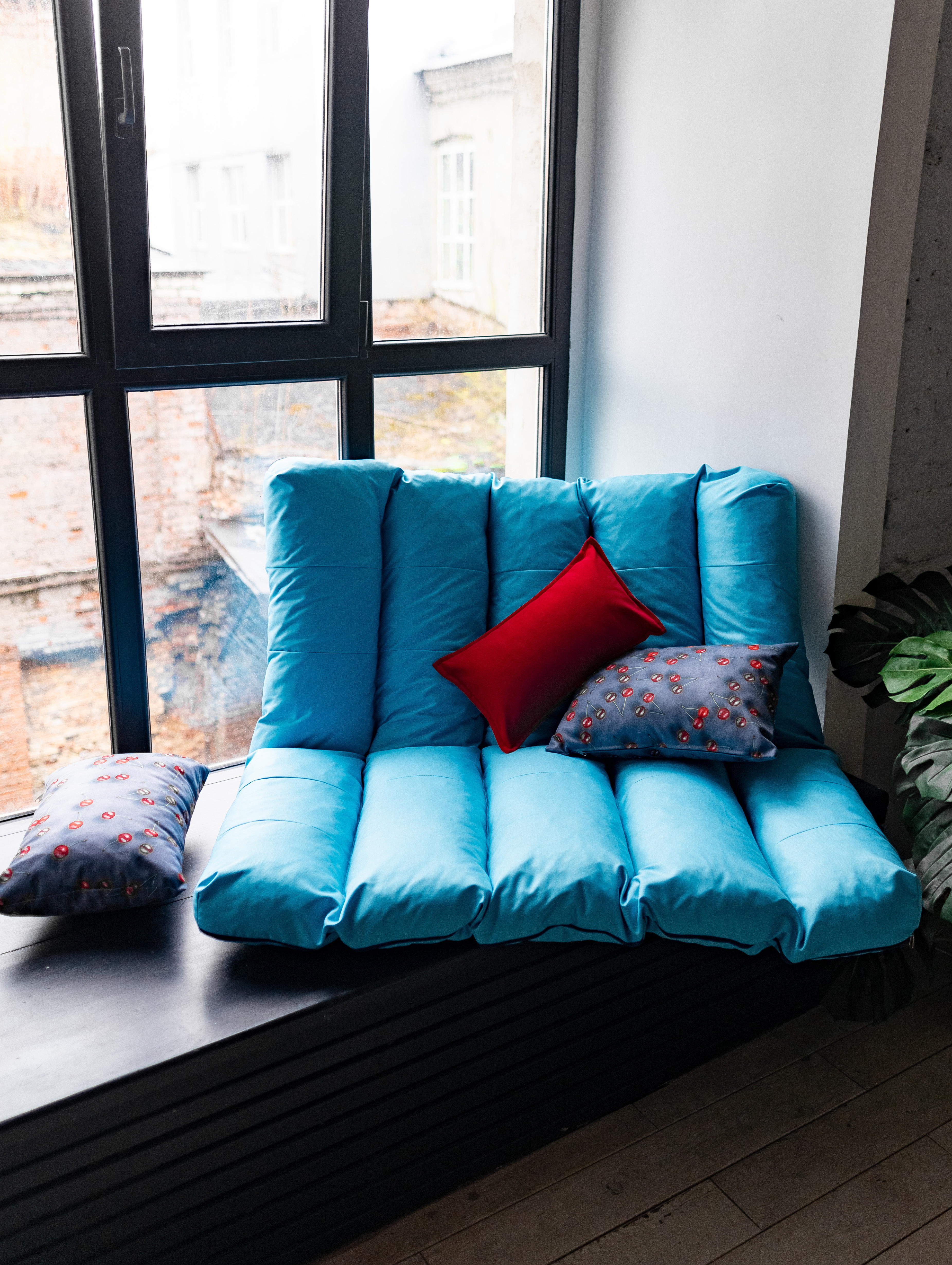 Изображение товара Матрас для садовых качелей Miella 130x130 см цвет голубой оксфорд