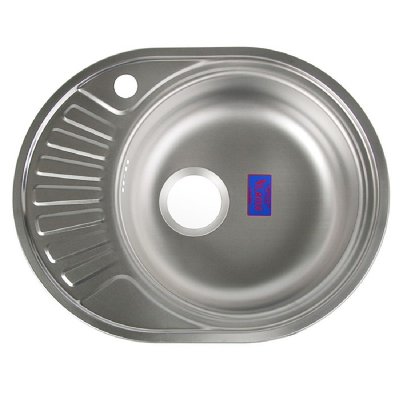 Изображение товара Кухонная врезная мойка Владикс из нержавеющей стали 45x57 см с сифоном хром