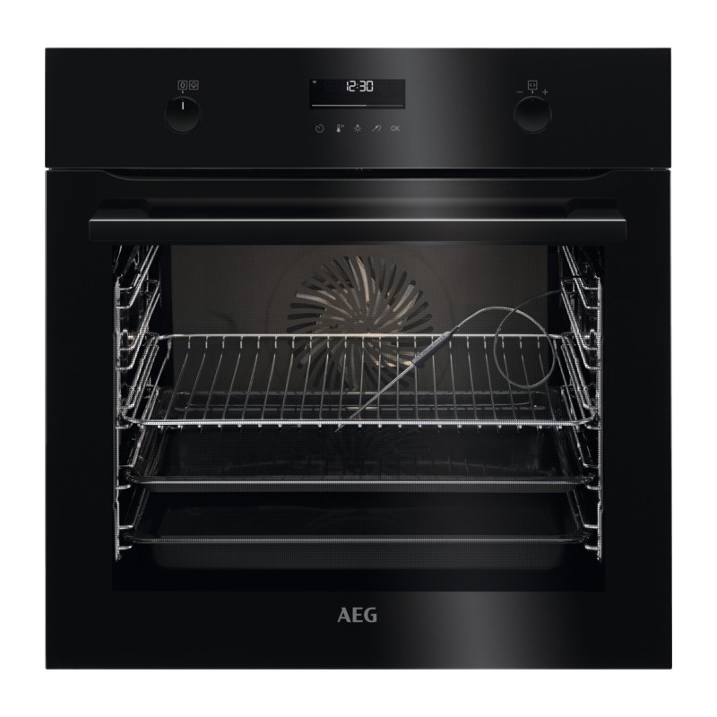 Изображение товара Электрический встраиваемый духовой шкаф Aeg BCE558370B 71л черный с паром