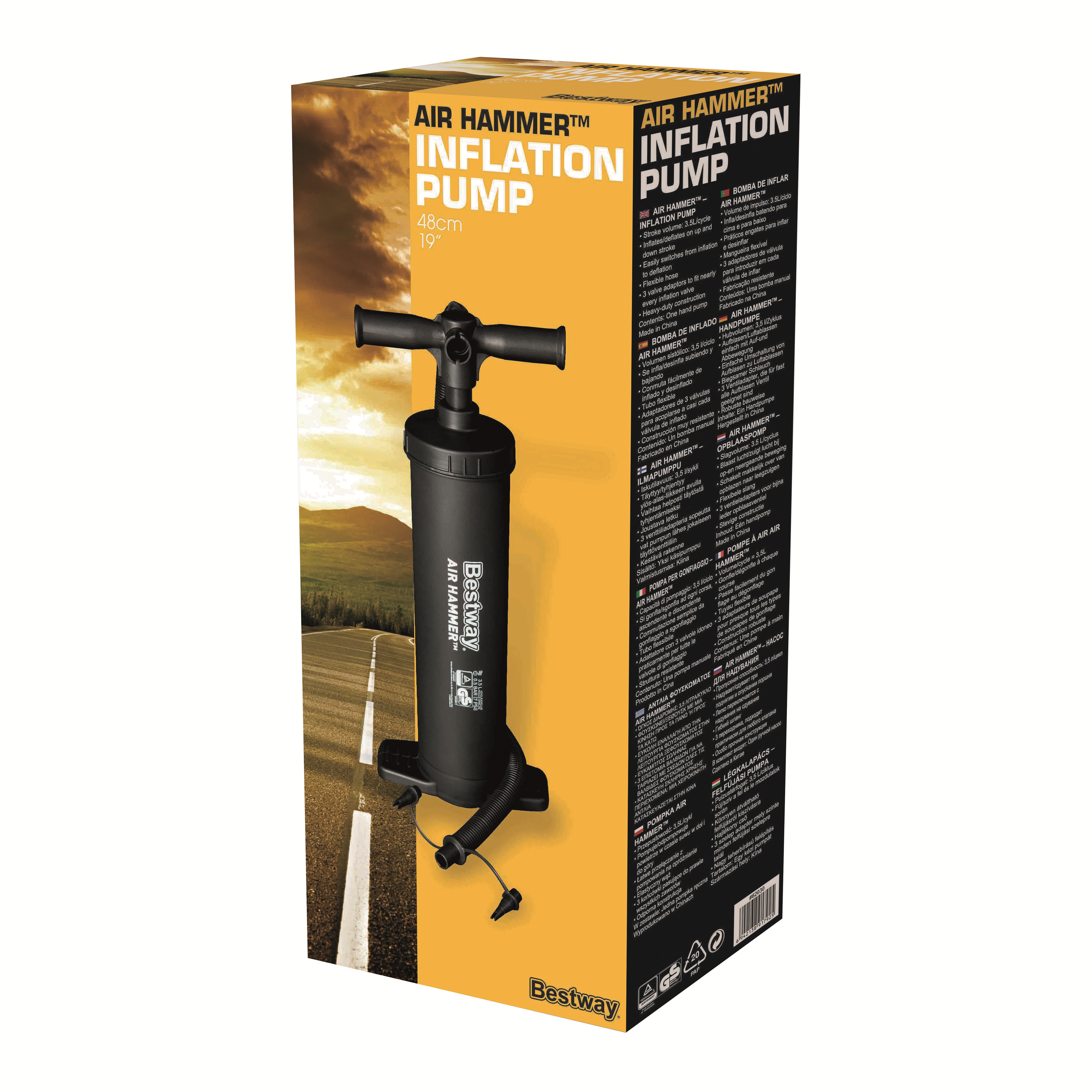 Насос ручной Bestway Air Hammer 48 см полипропилен черный - 4