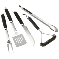 Изображение товара Набор для барбекю Naterial Beta нержавеющая сталь: щипцы, вилка, нож, лопатка, щетка для чистки