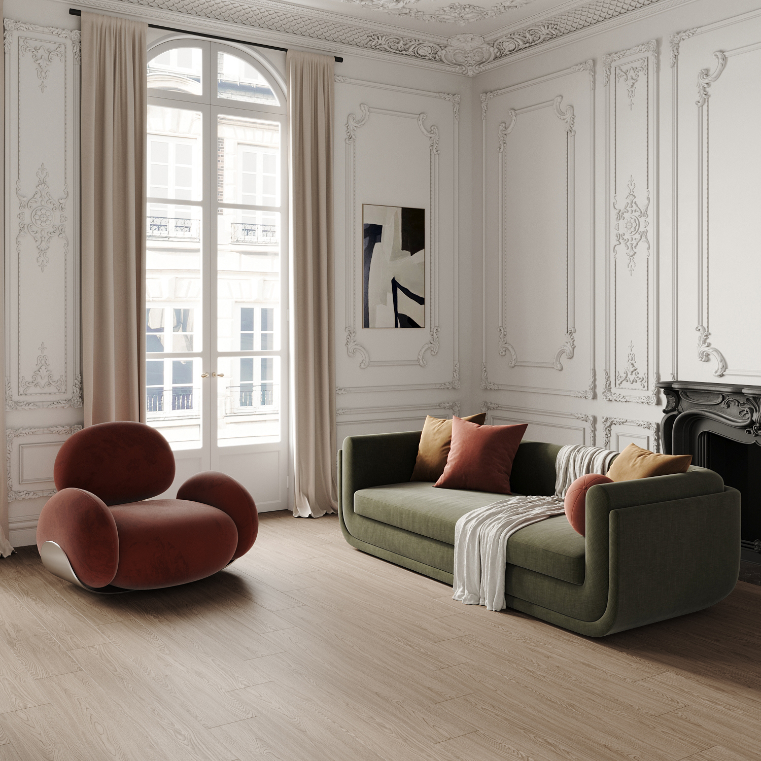 Изображение товара ПВХ плитка Goodway Brazil Collection Палисандр Шелк 43 класс 4 мм 2.21 м²