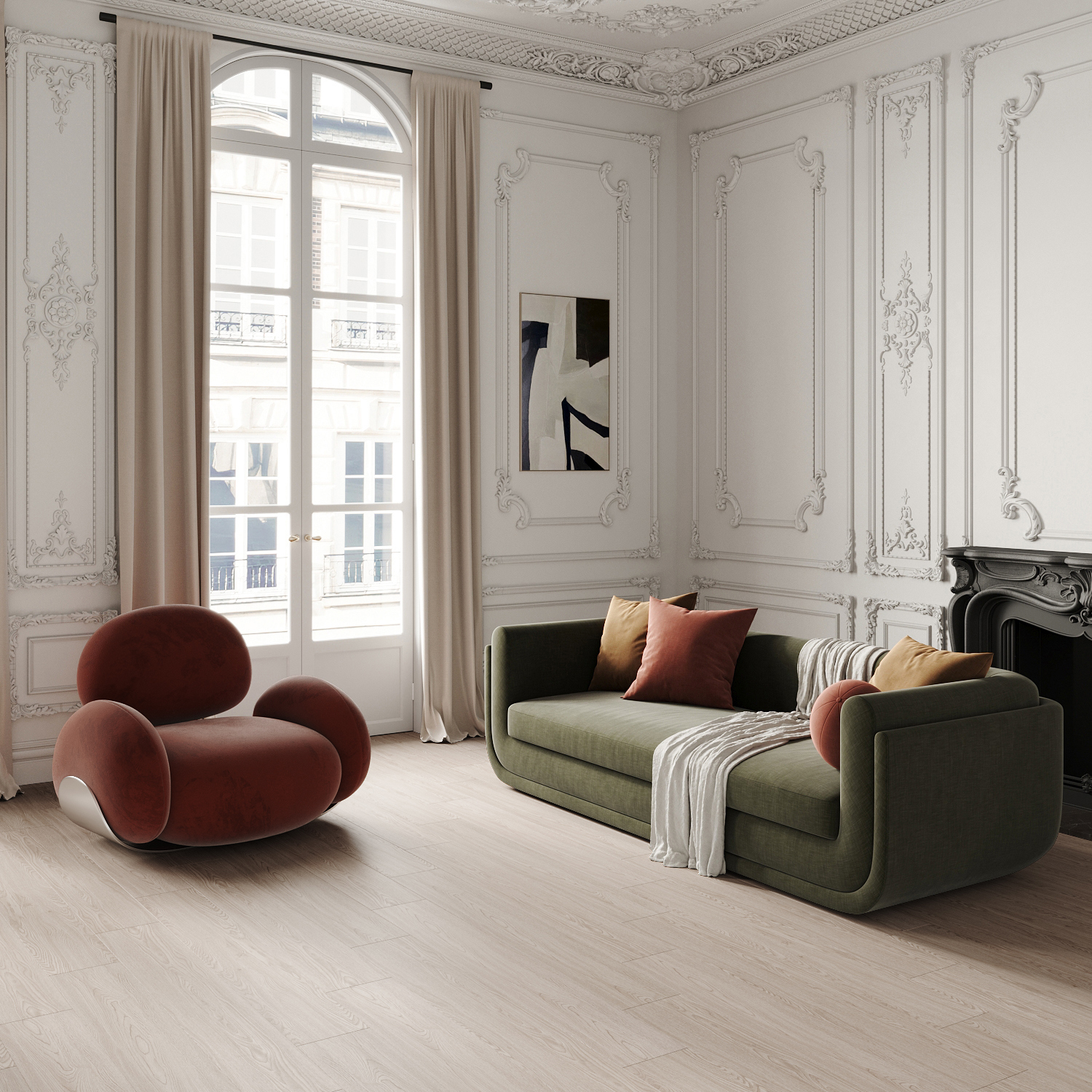 Изображение товара ПВХ плитка Goodway Brazil Collection Палисандр Графит 43 класс 4 мм