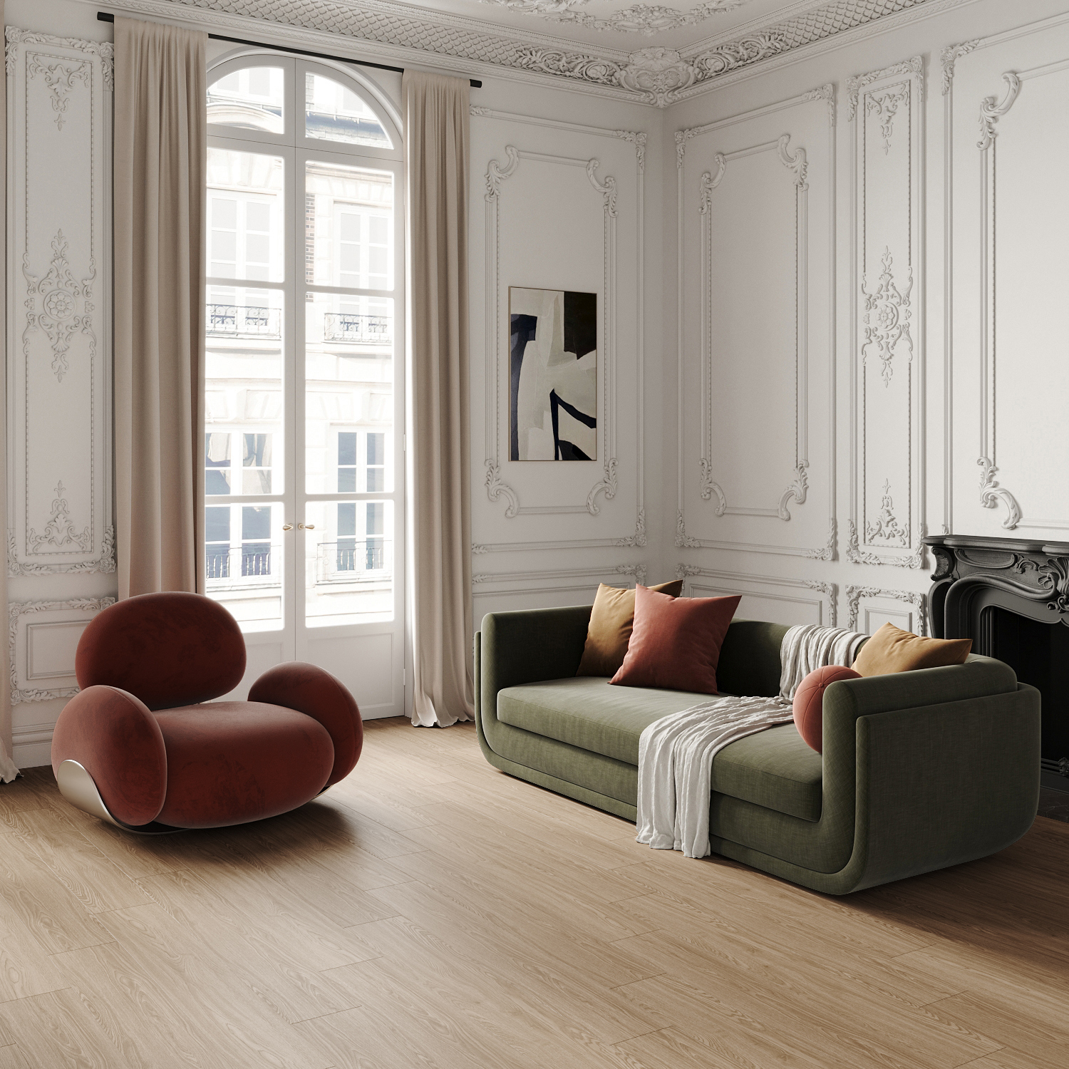 Изображение товара ПВХ плитка Goodway Brazil Collection Палисандр Миндаль 43 класс толщина 4 мм 2.208 м² цена за упаковку