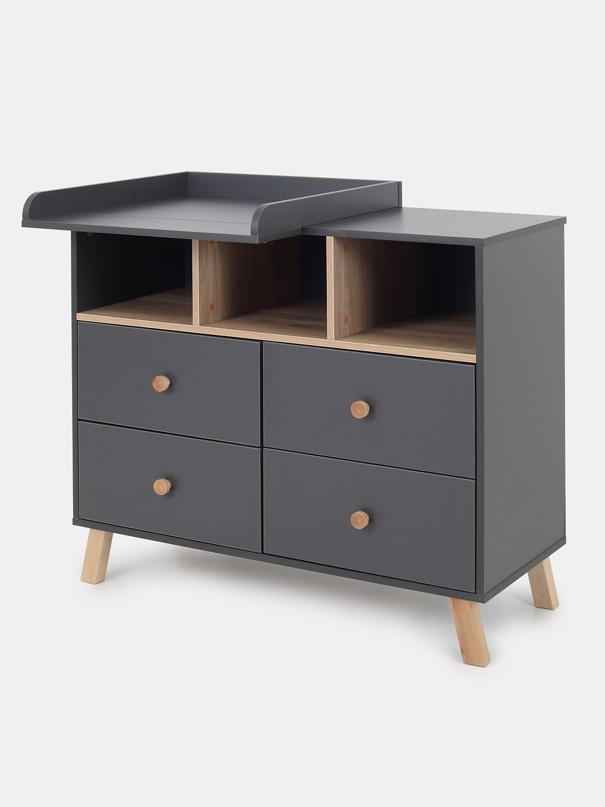 Изображение товара Комод Rant Vester 4 ящика 100x43x94 см ЛДСП цвет темно-серый