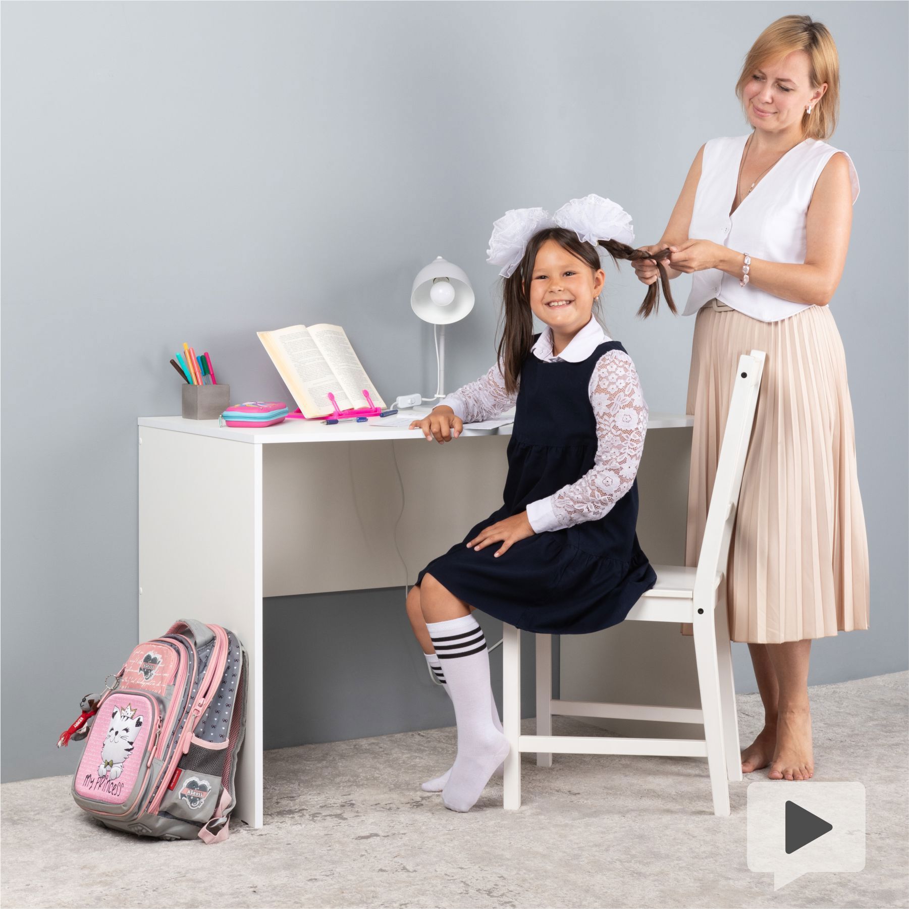 Изображение товара Компьютерный стол Моби 12.76 109x75x60 см ЛДСП цвет белый