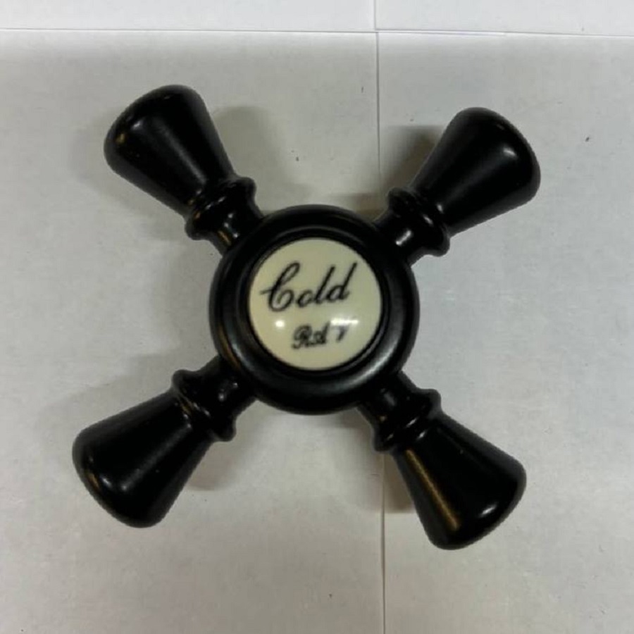 Изображение товара Ручка для смесителя RavSlezak KR3002CMAT черный матовый хром классика