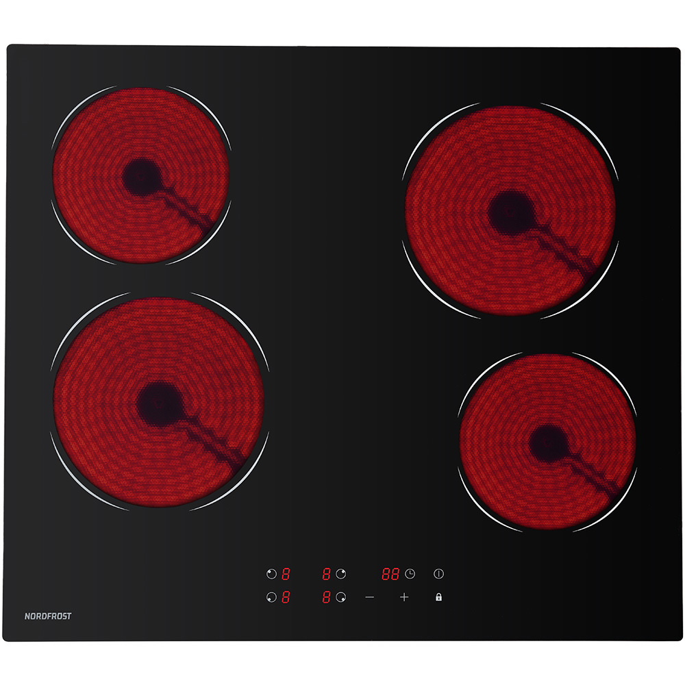 Изображение товара Электрическая варочная панель NORDFROST EM 6049 B 4 конфорки стеклокерамика черный