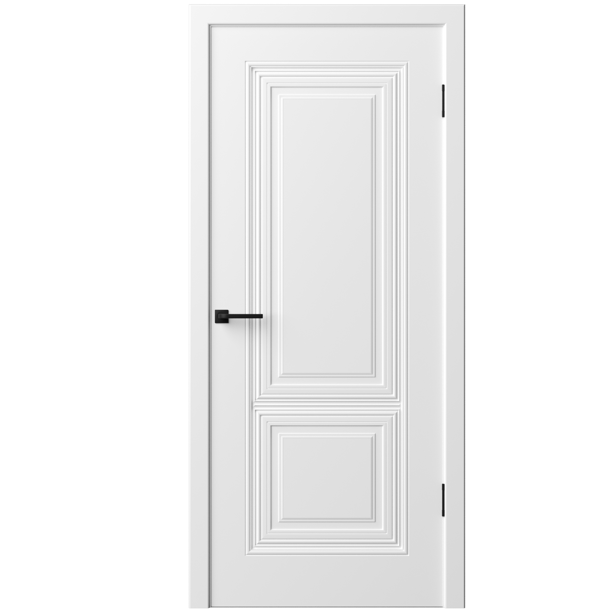 Изображение товара Дверь межкомнатная глухая с замком и петлями в комплекте Юлия 90x190 см эмаль цвет белый