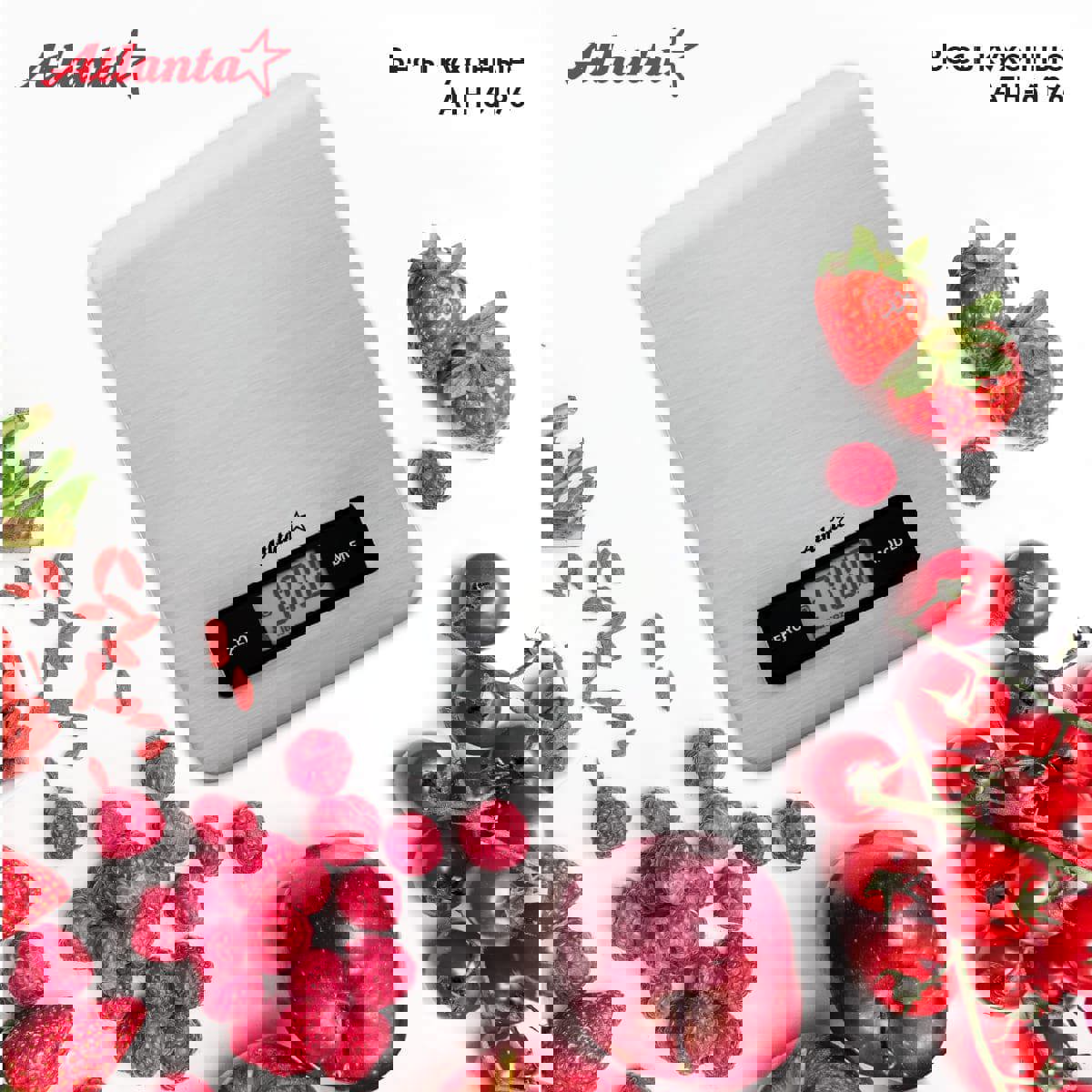 Изображение товара Электронные кухонные весы ATH-6196 серебристый 5 кг точность 1 г