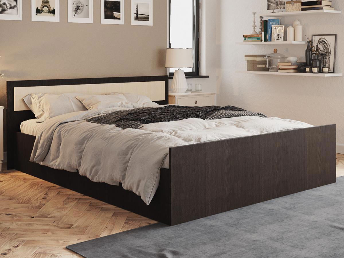 Изображение товара Кровать с реечным основанием Bts 175x75x203 см ЛДСП цвет темно-коричневый 152674
