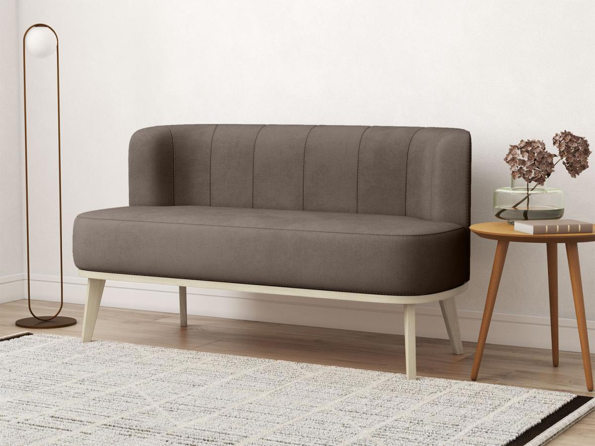 Изображение товара Диван Первый мебельный Эмили коричневый велюр компактный современный