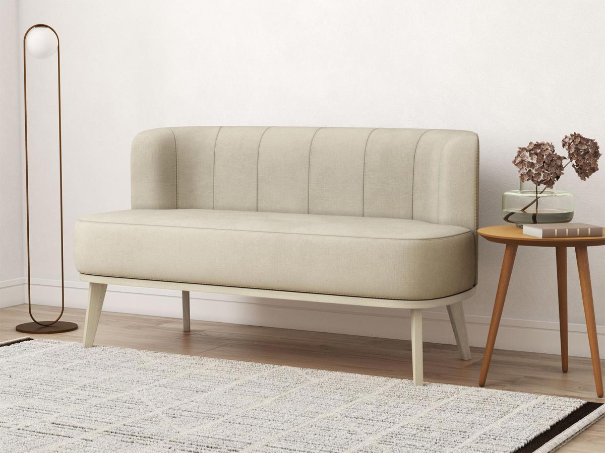 Изображение товара Диван прямой Эмили из велюра 174922 Россия бежевый стильный компактный