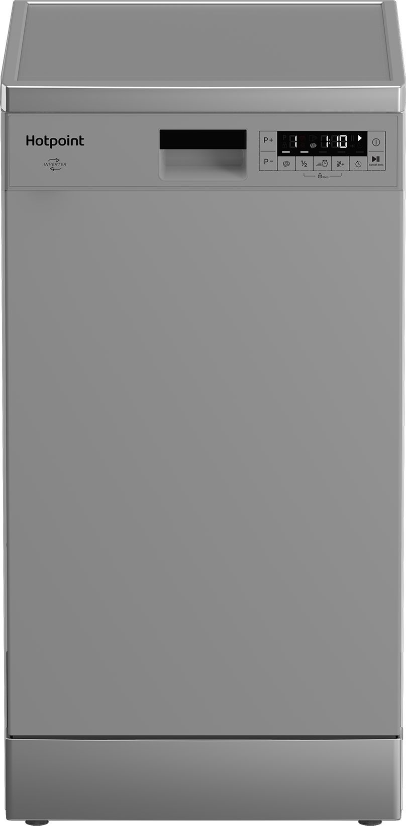 Изображение товара Отдельностоящая посудомоечная машина Hotpoint HFS 1C57 S 44.8 см 5 программ цвет серебристый Изображение товара Отдельностоящая посудомоечная машина Hotpoint HFS 1C57 S 44.8 см 5 программ цвет серебристый