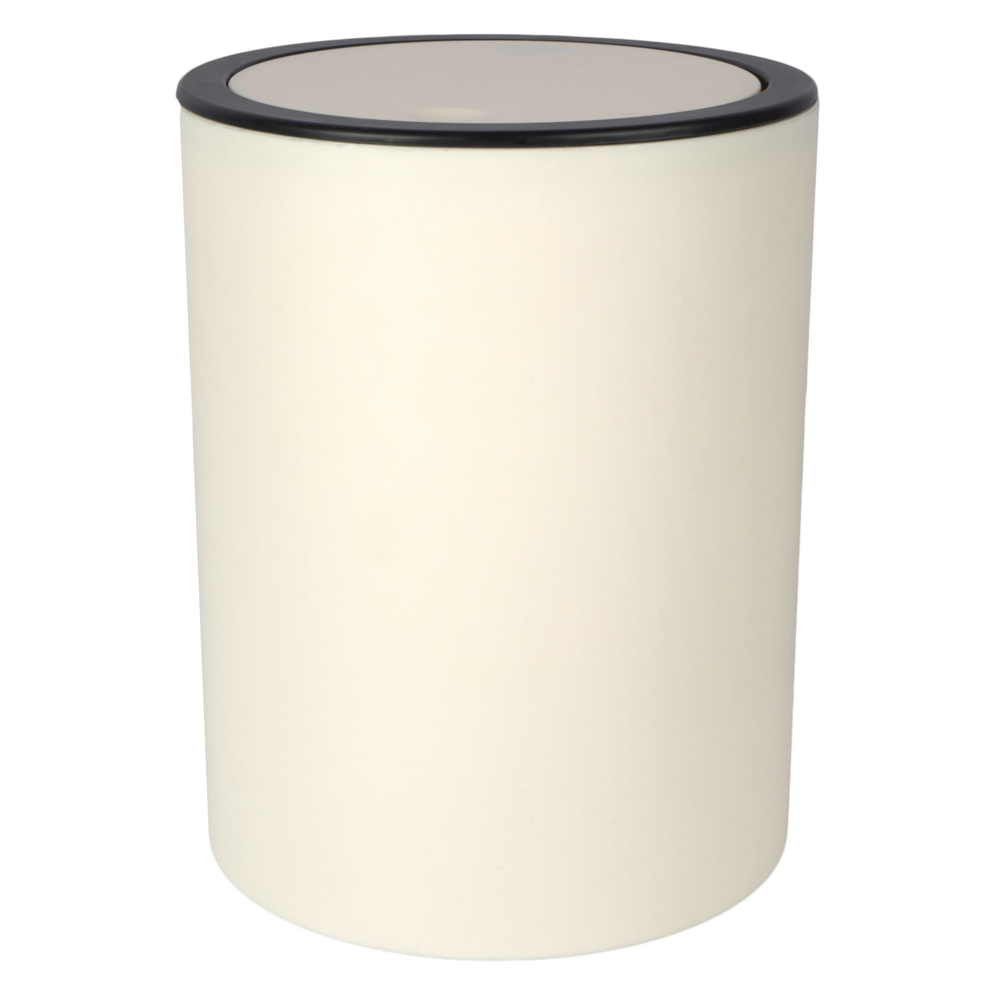 Изображение товара Контейнер для мусора Swensa Lensk Soft 5 л пластиковый для ванной белый матовый