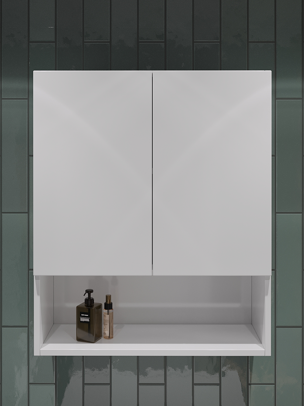 Изображение товара Подвесной шкаф для ванной Topline Vg tlvg 60x72 см белый глянец