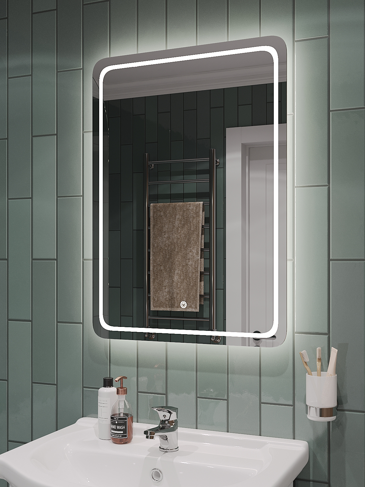 Изображение товара Зеркало для ванной Topline On TLON-50ZE с LED подсветкой 50x70см