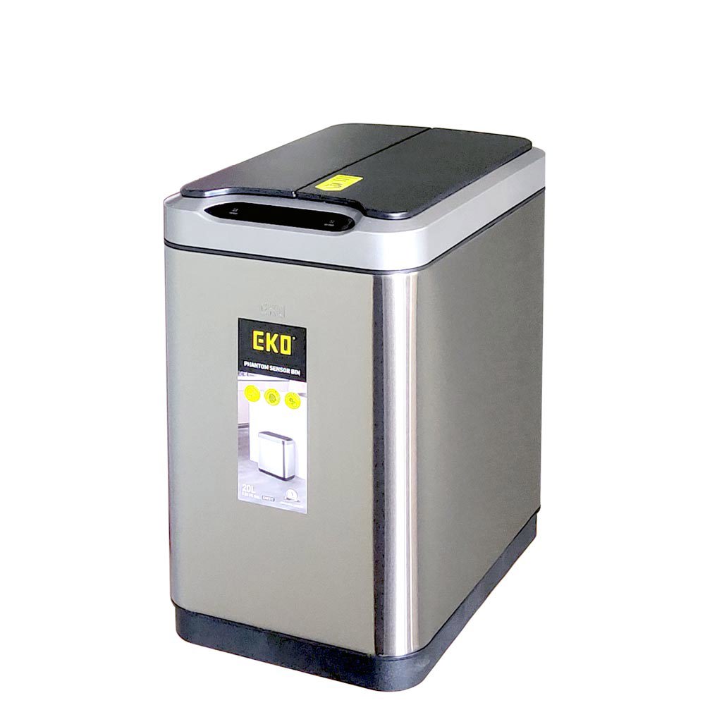 Изображение товара Мусорное ведро сенсорное 20 л EKO из нержавеющей стали с автоматическим управлением