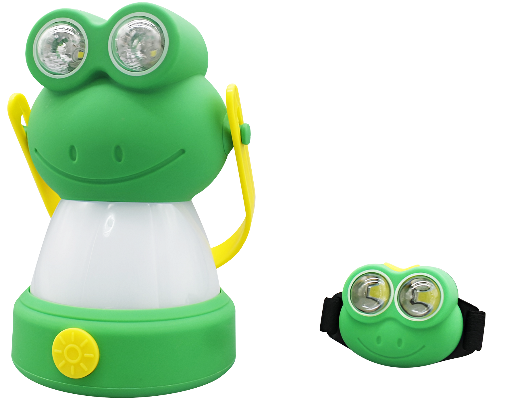 Изображение товара Светодиодный ночник Лягушка с налобным фонариком для детей
